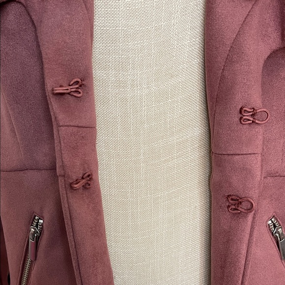 Torrid Faux Suede Peplum Mauve Jacket - Picture 8 of 12
